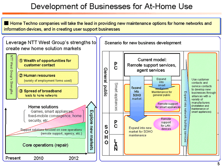 Development of Businesses for At-Home Use