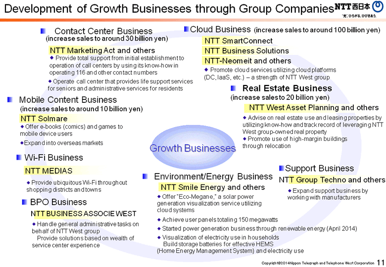 Development of Growth Businesses through Group Companies