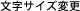 文字サイズ変更