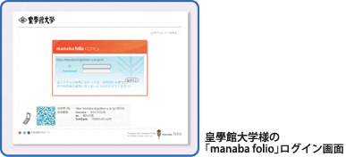 皇學館大学様の「manaba folio」ログイン画面