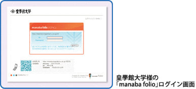 皇學館大学様の｢manaba folio｣ログイン画面