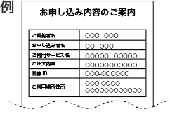 光コラボレーション事業者からのお申し込み内容のご案内等