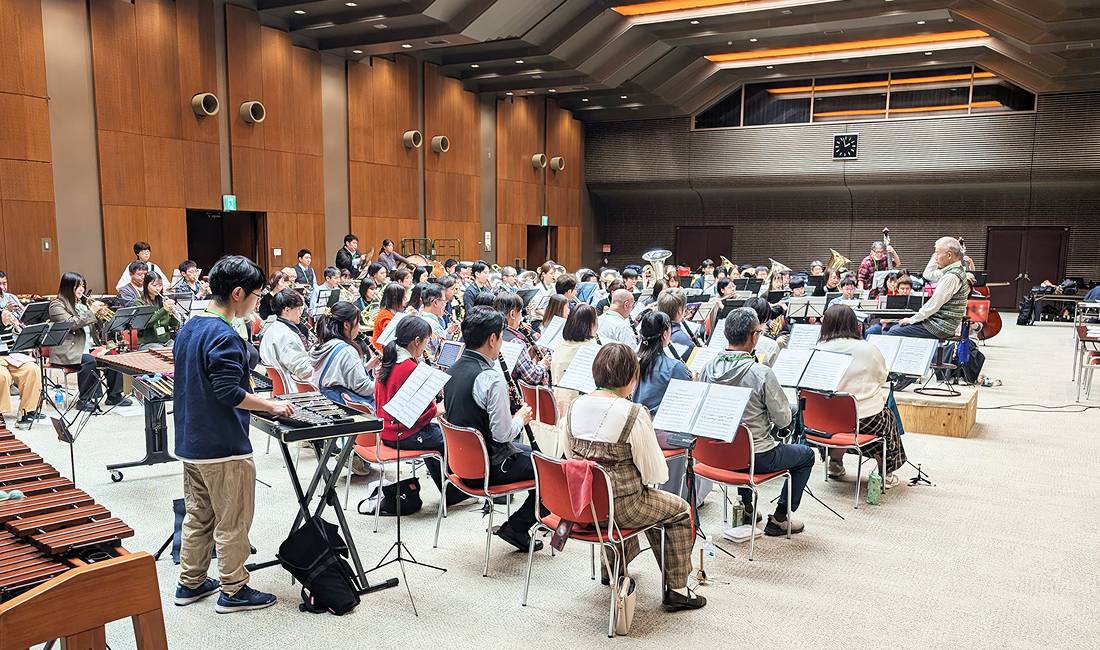 バンドフェスティバルの全楽団有志による合同演奏