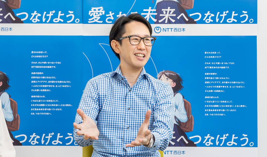 取材に応じる大石さん
