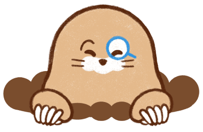 ウインクするモグラ