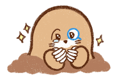 喜ぶモグラ