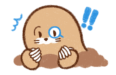 驚くモグラ