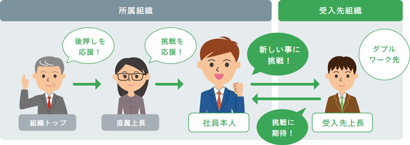 社内ダブルワークの推進のイメージ図