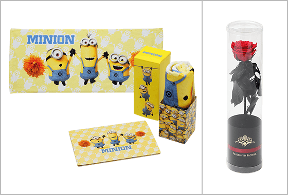 ミニオン<プリザーブドフラワー付き>【配達エリア限定商品*】