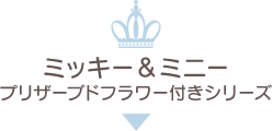 ミッキー＆ミニープリザーブドフラワーシリーズ