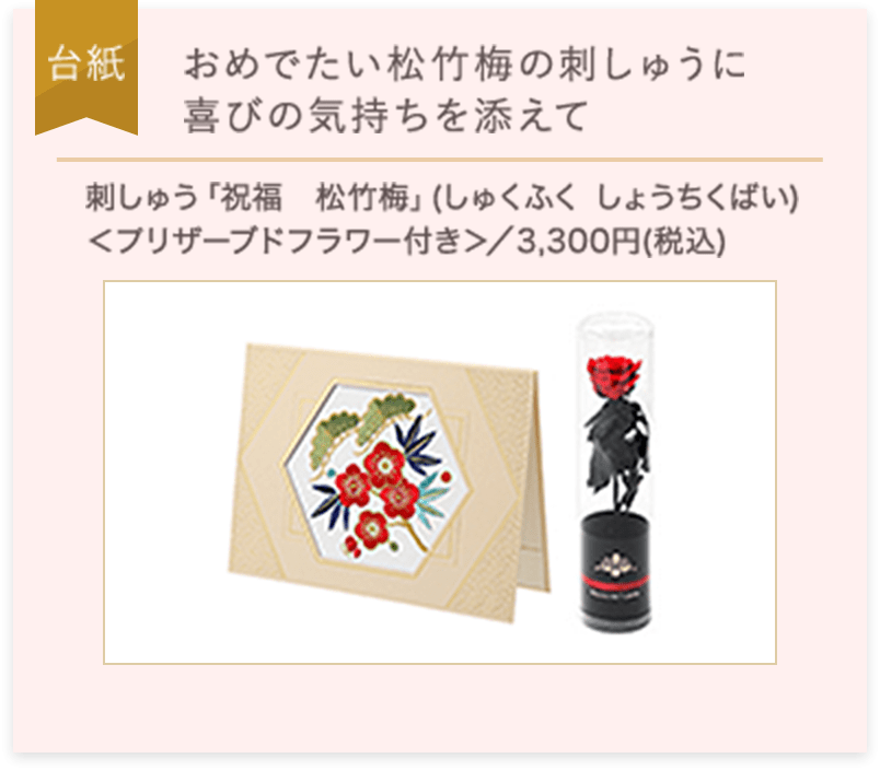 お祝いの気持ちに、扇・梅や桜の 吉祥文様が描かれた西陣織小皿を添えて