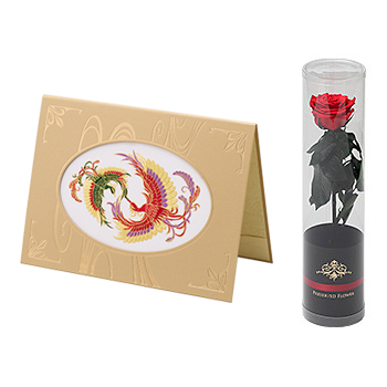 刺しゅう「祥鳳」（しょうほう）＜プリザーブドフラワー付き＞