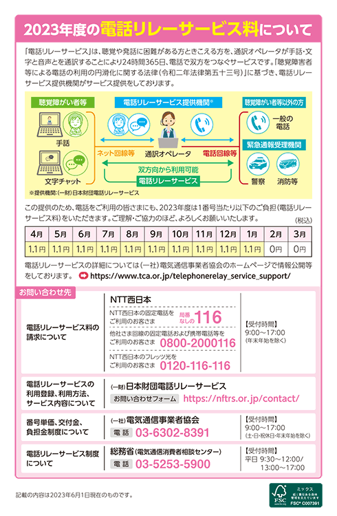 NTT西日本の電話料金請求書に同封の冊子「ハローインフォメーション」第152号のページ見本4