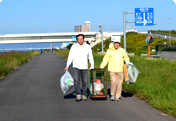 FY2016 3rd 'Adopt Program Yoshino River' River Cleanup, 'NTT West Clean Environment Mission'