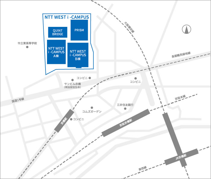 関西支店アクセスマップ地図画像