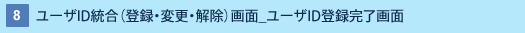 8 : ユーザID統合(登録・変更・解除)画面_ユーザID登録完了画面