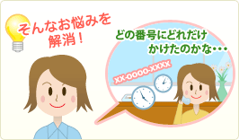 どの番号にどれだけかけたのかな。。。そんなお悩みを解消!