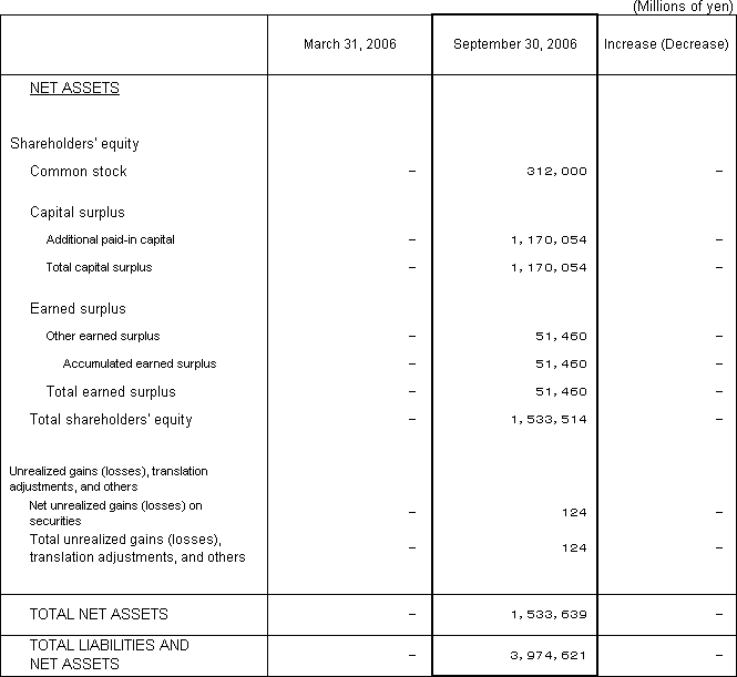 2. Non-Consolidated Comparative Balance Sheets