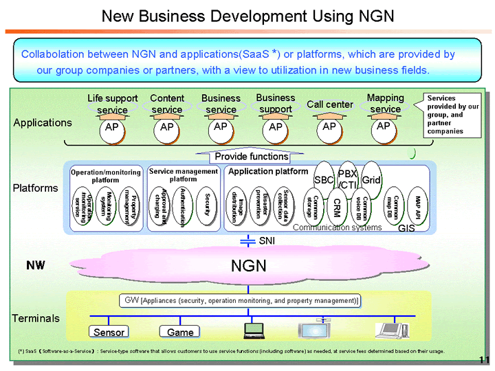 New Business Development Using NGN