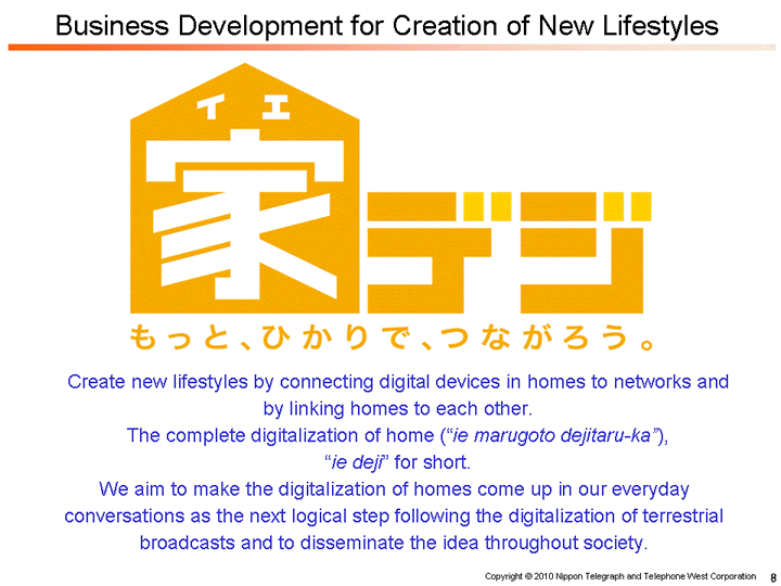 Business Development for Creation of New Lifestyles