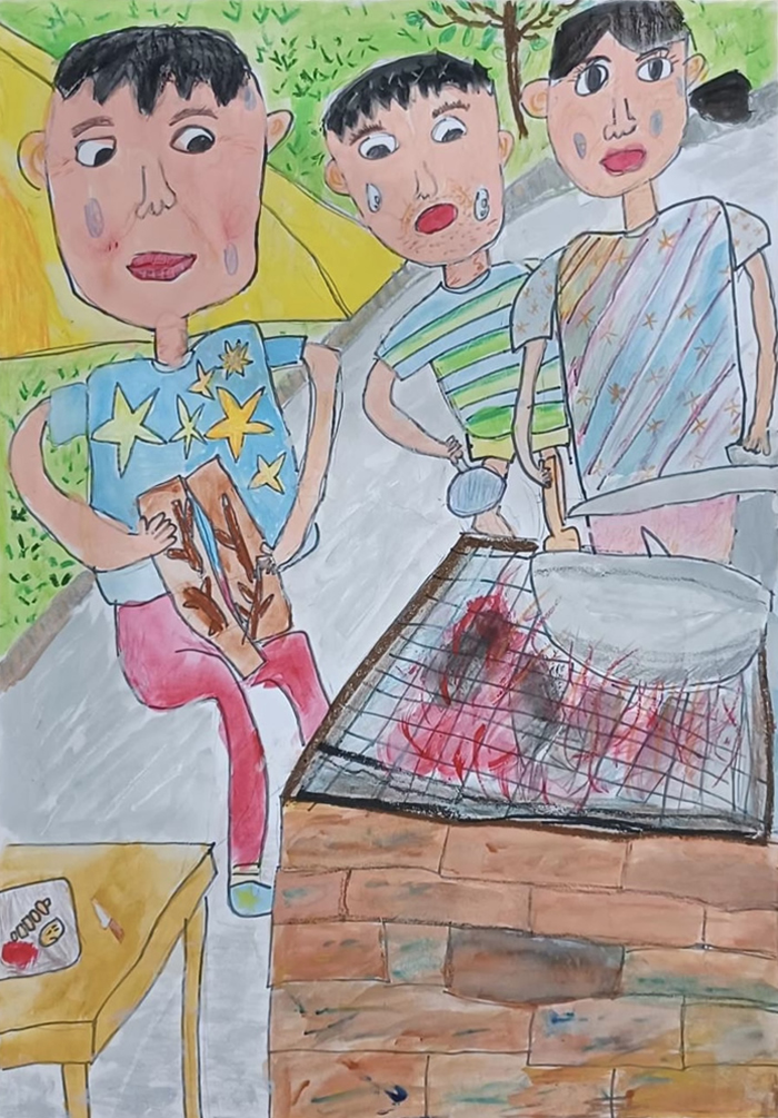 特賞（図画の部）3学年の部、西辺小学校　砂川 桜寿さんの作品