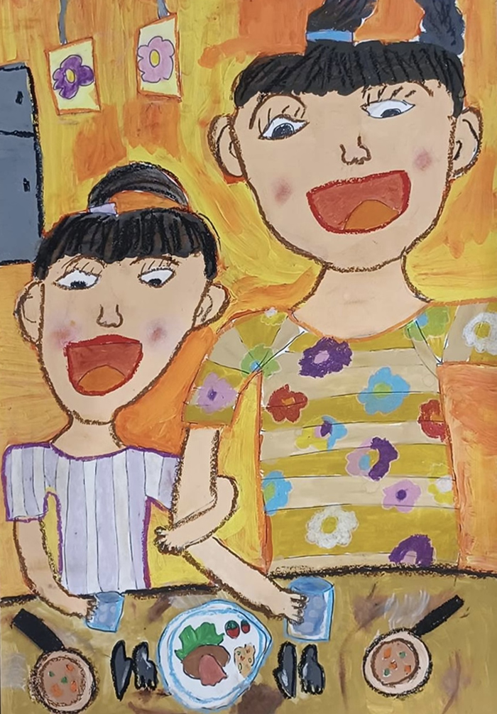 特賞（図画の部）4学年の部、中原小学校　知花 希音さんの作品
