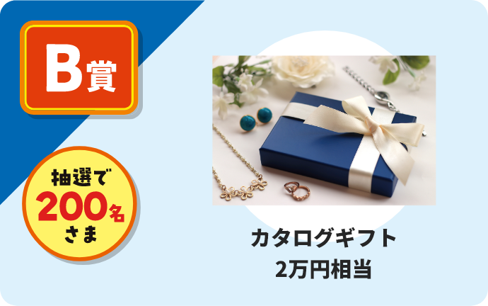 B賞 抽選で200名さま カタログギフト2万円相当
