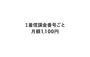 フリーアクセス・ひかりワイド　1着信課金電話番号ごと月額1,100円