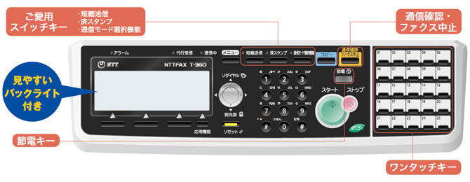 NTT西日本】NTTFAX T-360（情報機器） - 法人・企業向けICTサービス